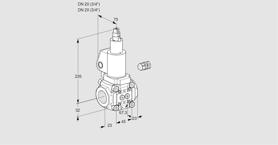 Клапан эл.магнитный газовый VAS 120R/LKGL