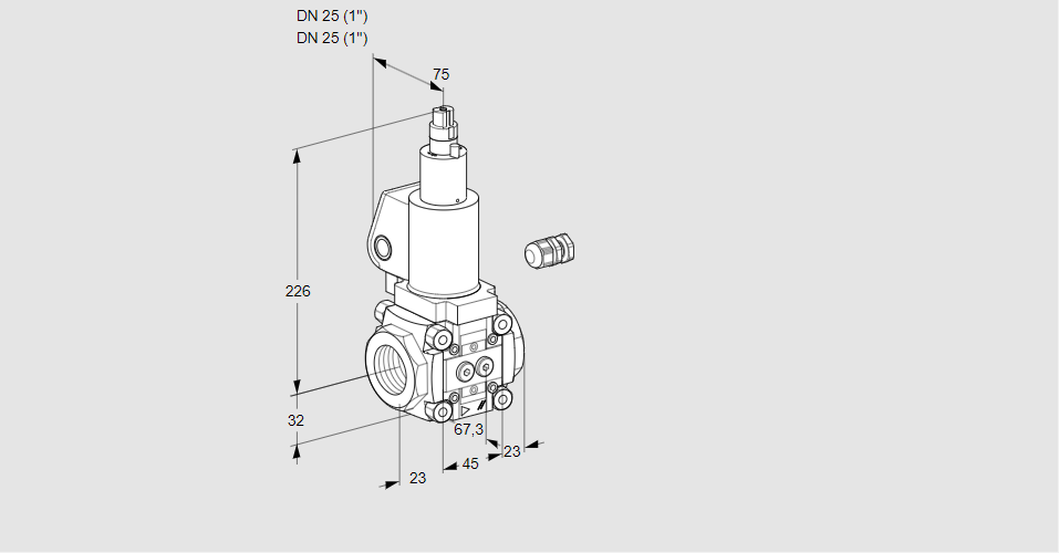 Клапан эл.магнитный газовый VAS 125R/LKGL