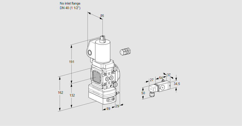 Регулятор соотношения газ/воздух с эл.магнитным клапаном VAV 2-/40R/NWSLAK