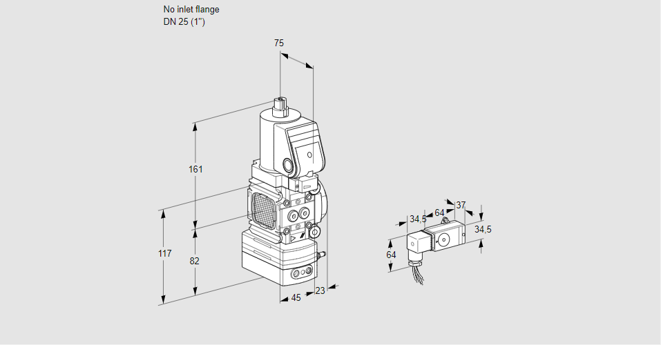 Регулятор давления с эл.магнитным клапаном VAD 1T-/25N/NQSR-25A