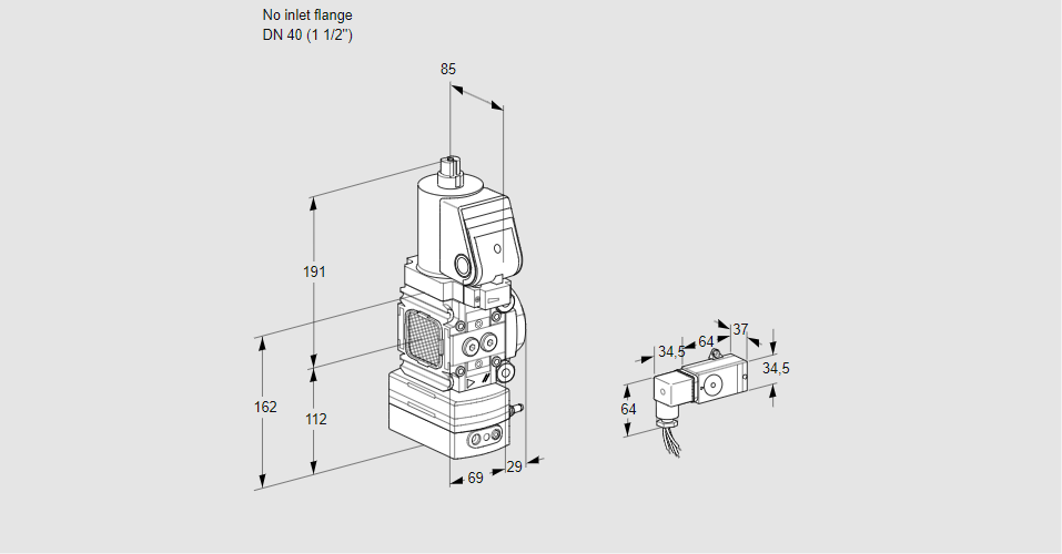 Регулятор давления с эл.магнитным клапаном VAD 2T-/40N/NQSR-25A
