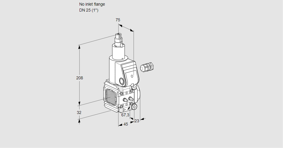 Клапан эл.магнитный газовый VAS 1-/25R/LW