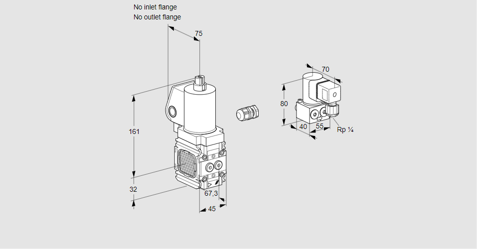 Клапан эл.магнитный газовый VAS 1-R/NWGL