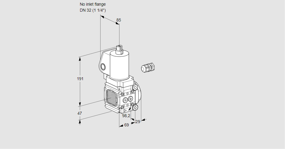 Клапан эл.магнитный газовый VAS 2-/32R/NWGL