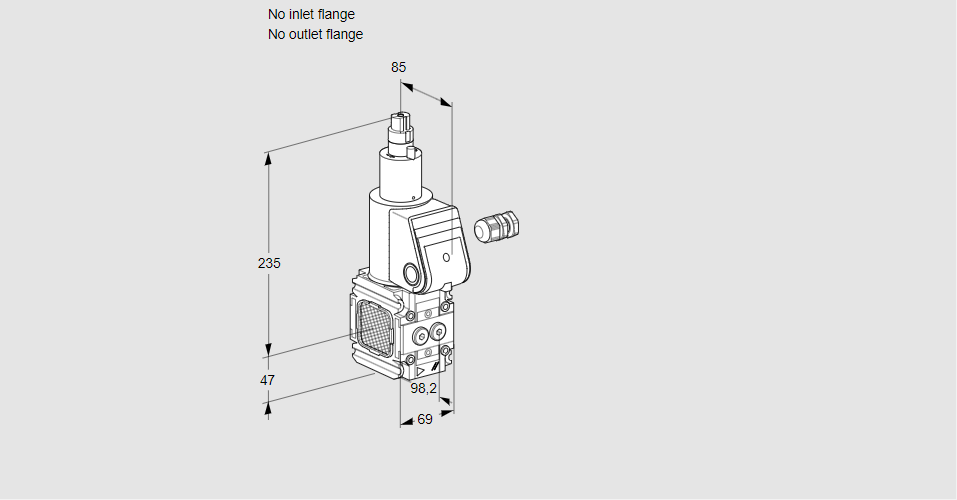 Клапан эл.магнитный газовый VAS 2-R/LW