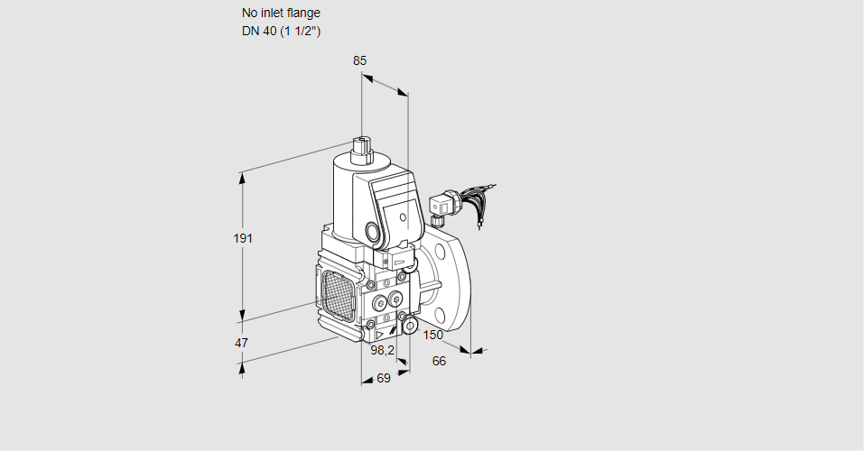 Клапан эл.магнитный газовый VAS 2-/40F/NKGR