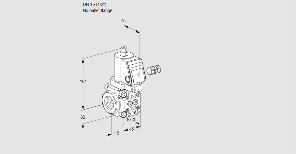 Клапан эл.магнитный газовый VAS 115/-R/NWSR