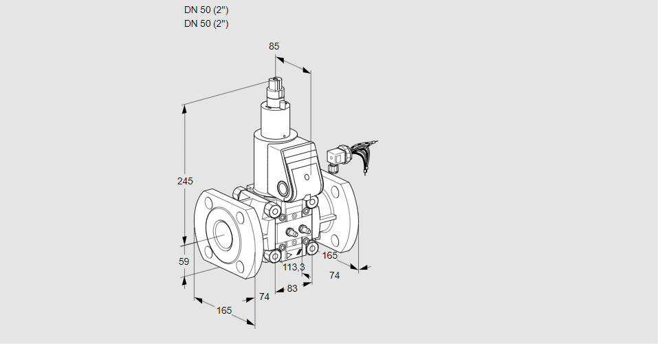 Клапан эл.магнитный газовый VAS 350F/LW