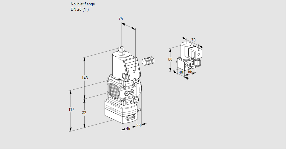Регулятор давления с эл.магнитным клапаном VAD 1-/25R/NW-25A