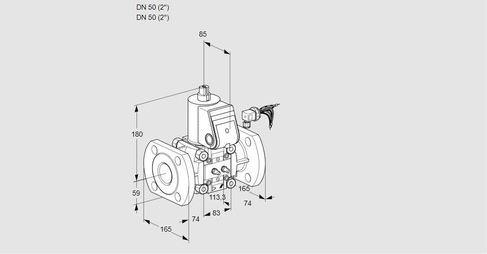 Клапан эл.магнитный газовый VAS 350F/NW
