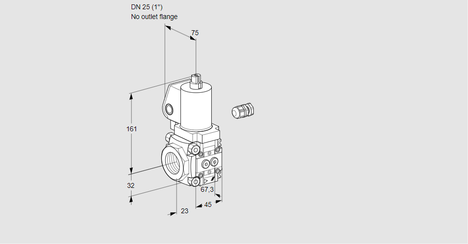 Клапан эл.магнитный газовый VAS 125/-R/NWSL
