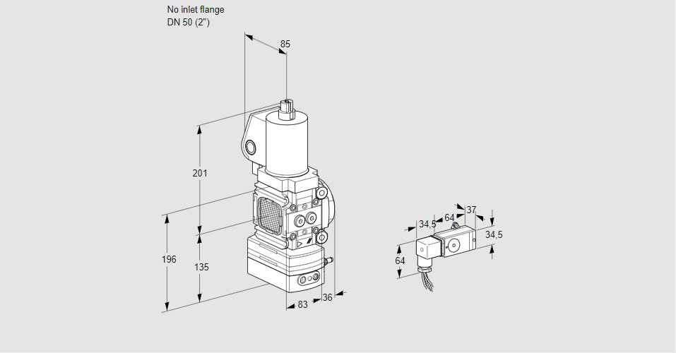 Регулятор давления с эл.магнитным клапаном VAD 3T-/50N/NQSL-50A