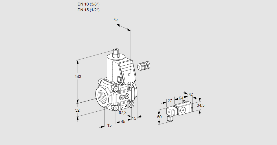 Клапан эл.магнитный газовый VAS 110/15R/NW
