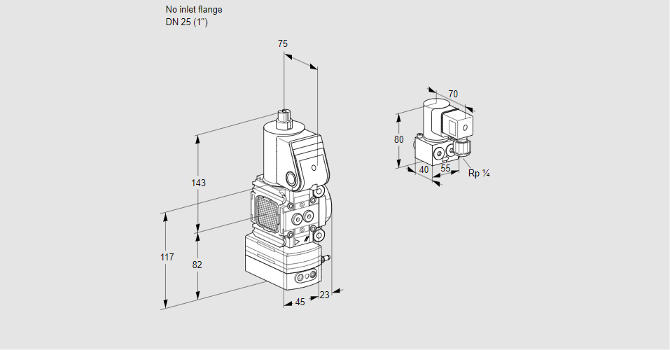 Регулятор давления с эл.магнитным клапаном VAD 1-/25R/NW-50A