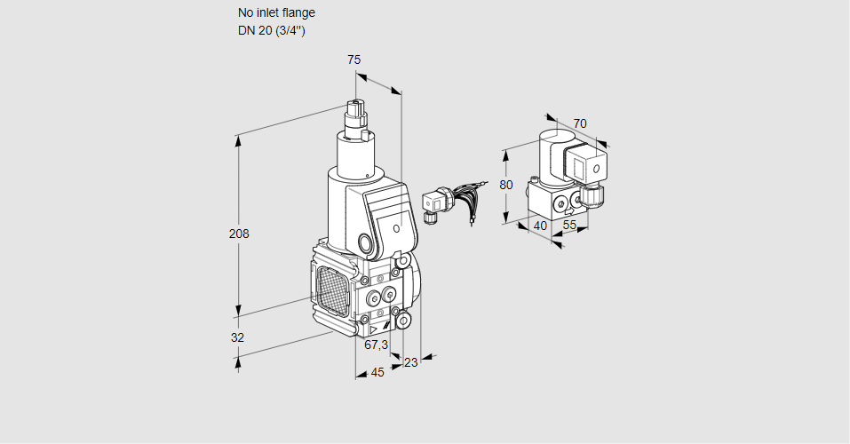 Клапан эл.магнитный газовый VAS 1-/20R/LW