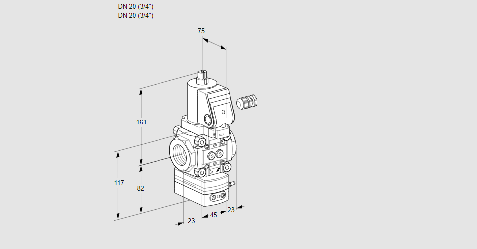 Регулятор давления с эл.магнитным клапаном VAD 120R/NQSR-25A