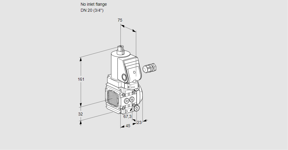 Клапан эл.магнитный газовый VAS 1-/20R/NKGR