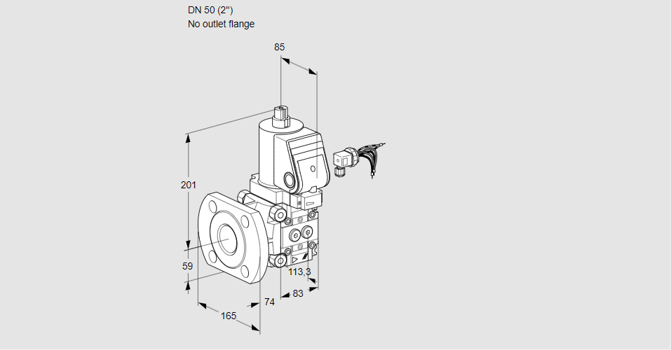 Клапан эл.магнитный газовый VAS 350/-F/NKGR