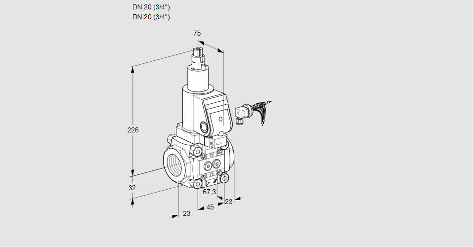Клапан эл.магнитный газовый VAS 120R/LWGR
