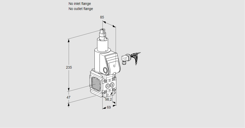 Клапан эл.магнитный газовый VAS 2-R/LW