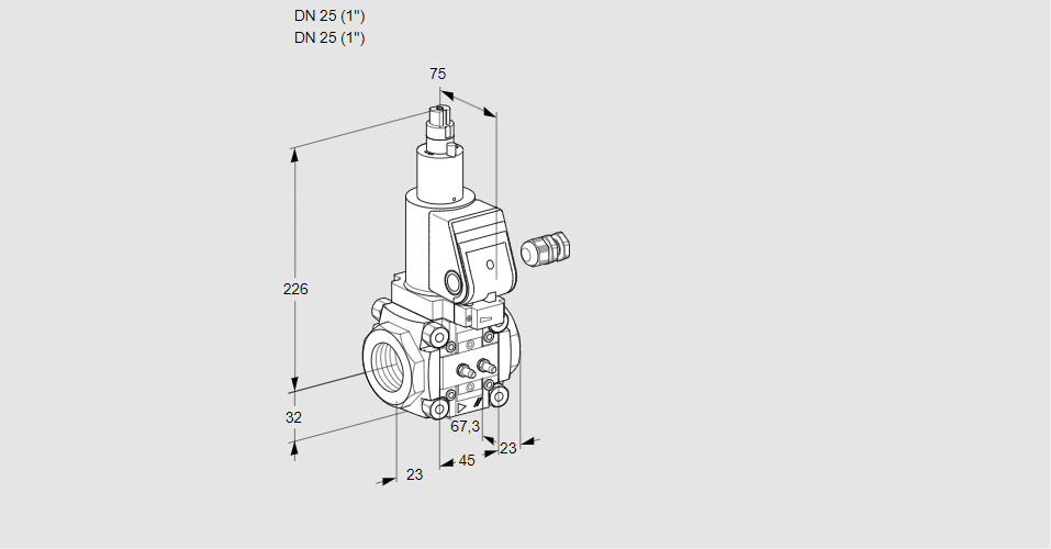 Клапан эл.магнитный газовый VAS 125R/LKGR