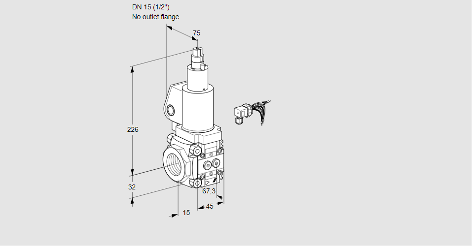 Клапан эл.магнитный газовый VAS 115/-R/LWSL