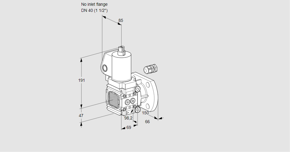 Клапан эл.магнитный газовый VAS 2-/40F/NWSL
