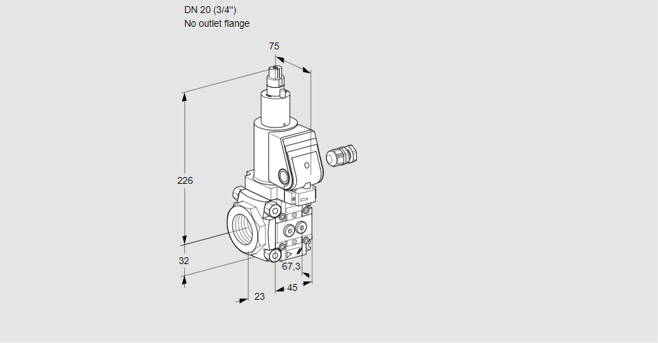 Клапан эл.магнитный газовый VAS 120/-R/LWGR