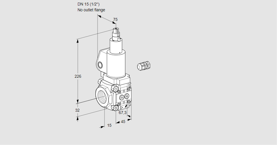 Клапан эл.магнитный газовый VAS 115/-R/LWGL