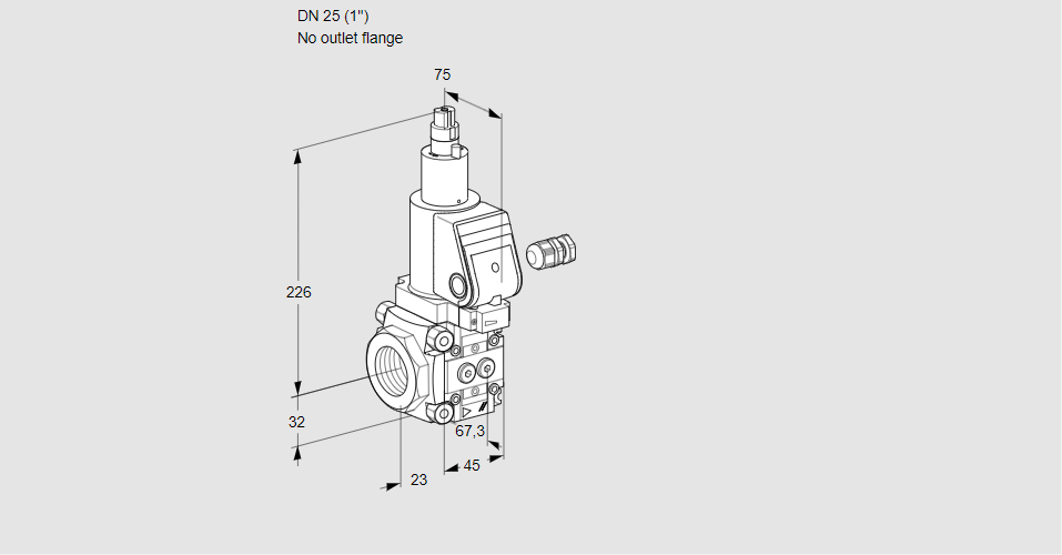 Клапан эл.магнитный газовый VAS 125/-R/LWGR