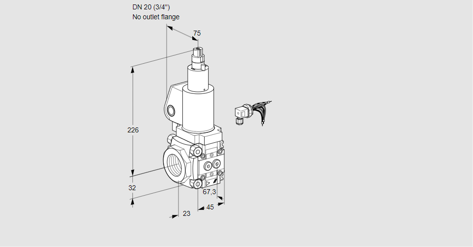 Клапан эл.магнитный газовый VAS 120/-R/LWSL