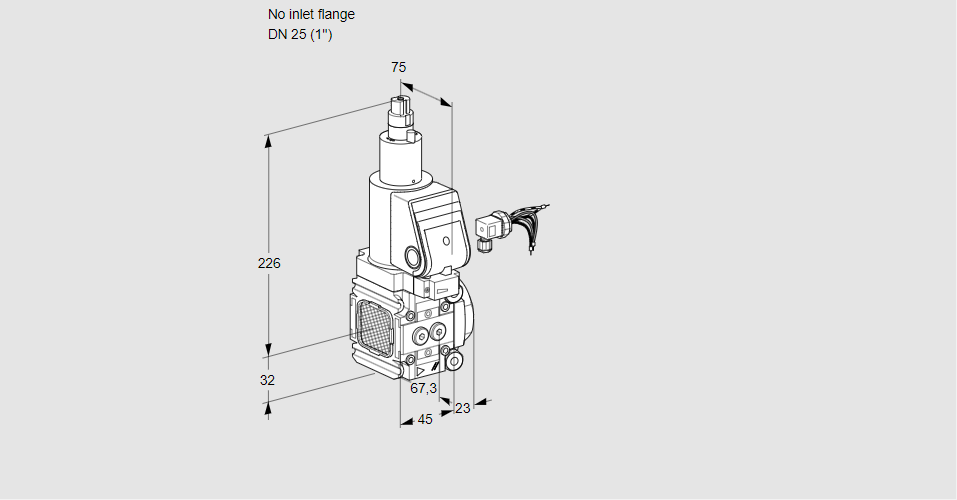 Клапан эл.магнитный газовый VAS 1-/25R/LWGR