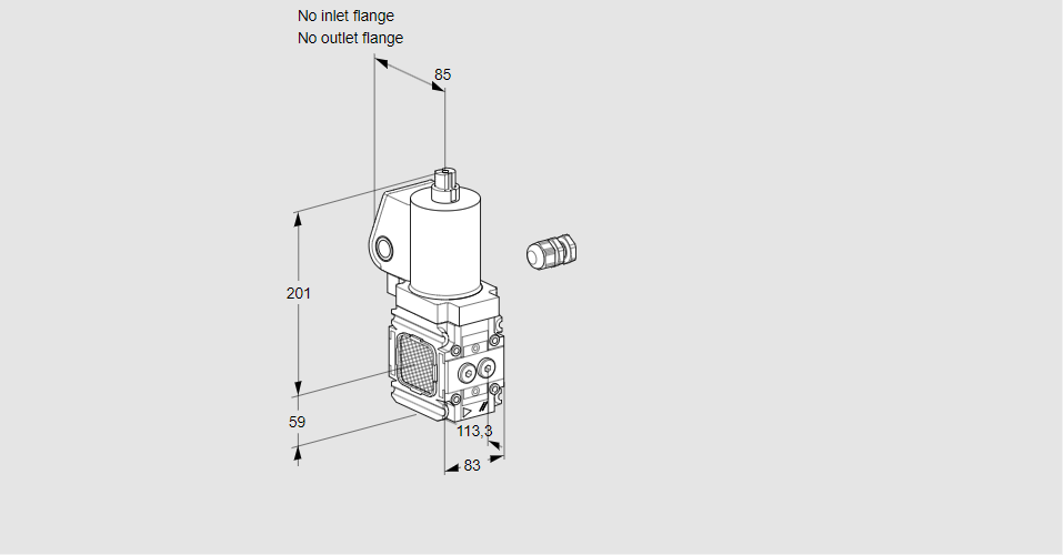 Клапан эл.магнитный газовый VAS 3-F/NWSL