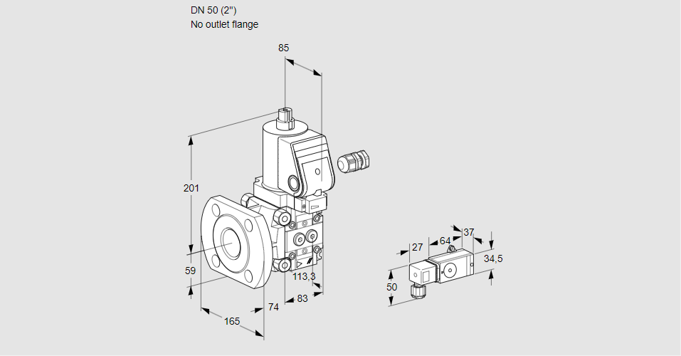Клапан эл.магнитный газовый VAS 350/-F/NWSR