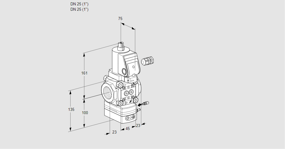 Регулятор расхода газа с эл.магнитным клапаном VAH 125R/NQSRAE