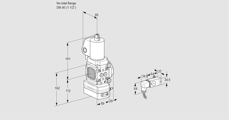 Регулятор давления с эл.магнитным клапаном VAD 2T-/40N/NQSL-50A