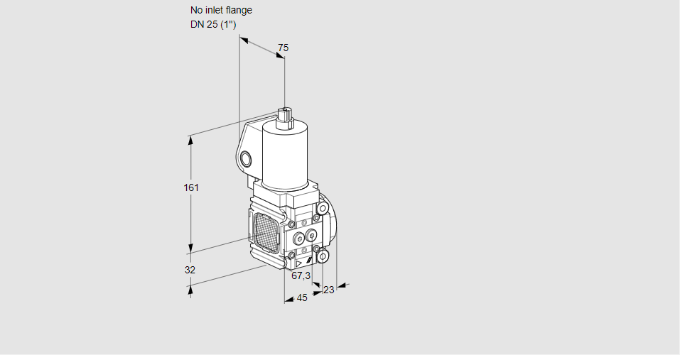 Клапан эл.магнитный газовый VAS 1-/25R/NWGL