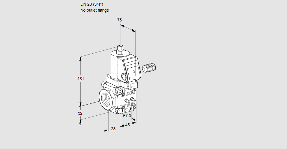 Клапан эл.магнитный газовый VAS 120/-R/NWSR