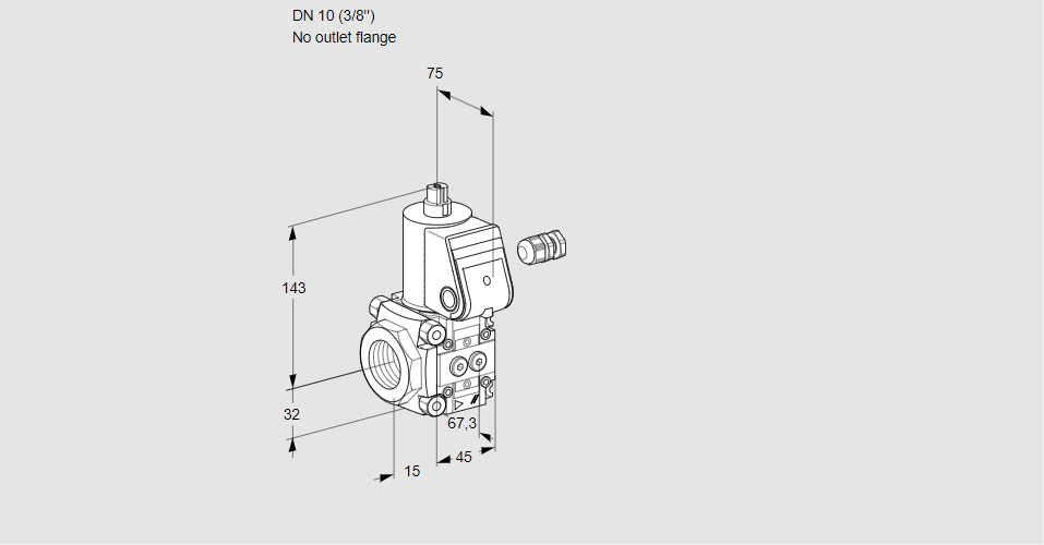 Клапан эл.магнитный газовый VAS 110/-R/NW
