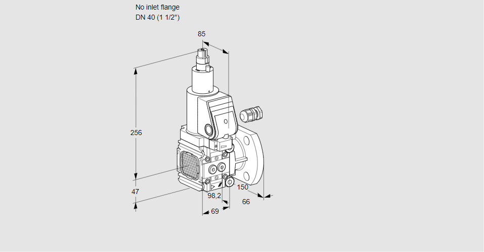 Клапан эл.магнитный газовый VAS 2-/40F/LWGR
