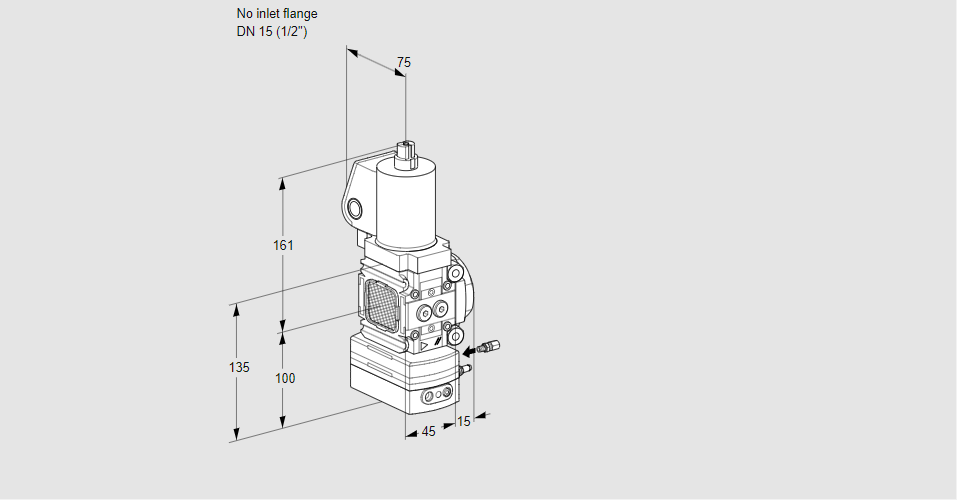 Регулятор расхода газа с эл.магнитным клапаном VAH 1-/15R/NQGLBE
