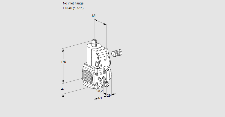 Клапан эл.магнитный газовый VAS 2-/40R/NK