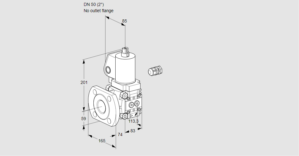 Клапан эл.магнитный газовый VAS 350/-F/NWSL