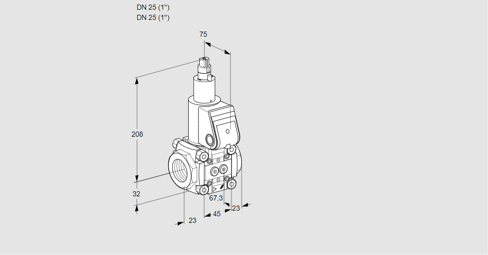 Клапан эл.магнитный газовый VAS 125R/LW