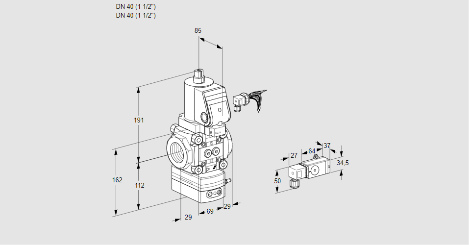 Регулятор давления с эл.магнитным клапаном VAD 240R/NWSR-50A