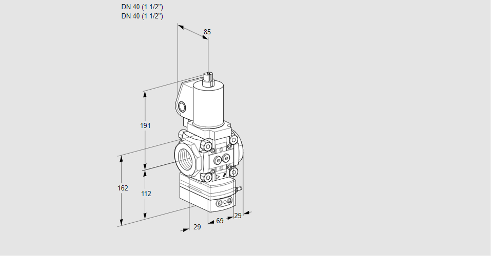 Регулятор давления с эл.магнитным клапаном VAD 2T40N/NQGL-100A