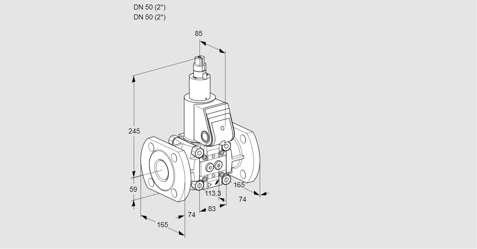 Клапан эл.магнитный газовый VAS 350F/LW