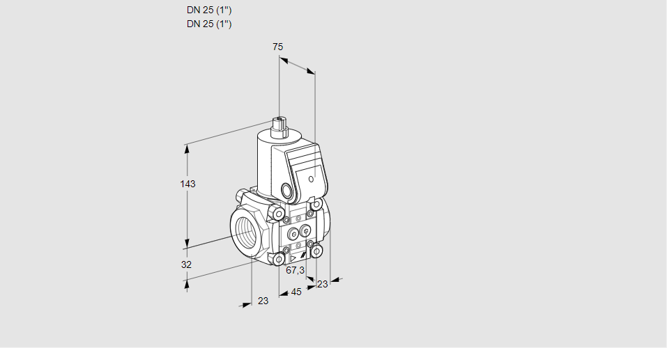 Клапан эл.магнитный газовый VAS 125R/NW