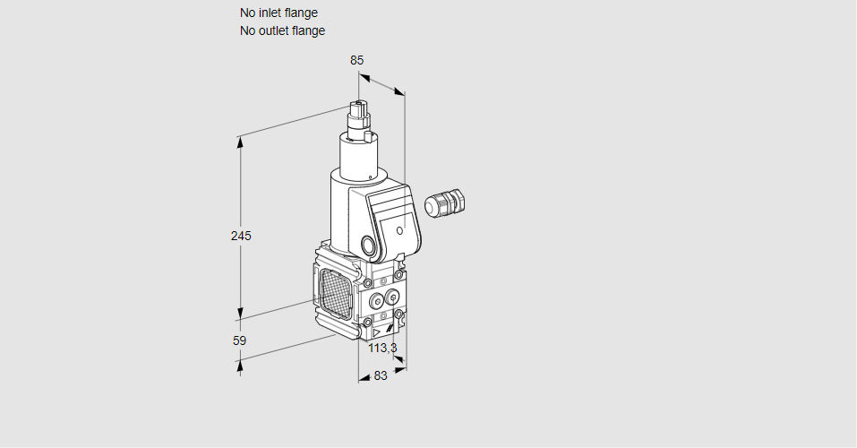 Клапан эл.магнитный газовый VAS 3-R/LW