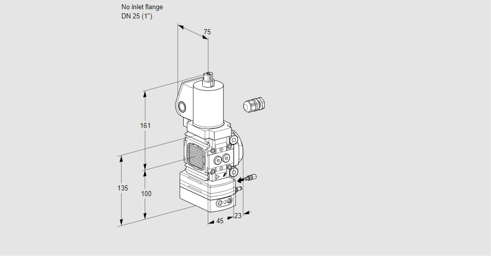 Регулятор расхода газа с эл.магнитным клапаном VAH 1-/25R/NWSLAE